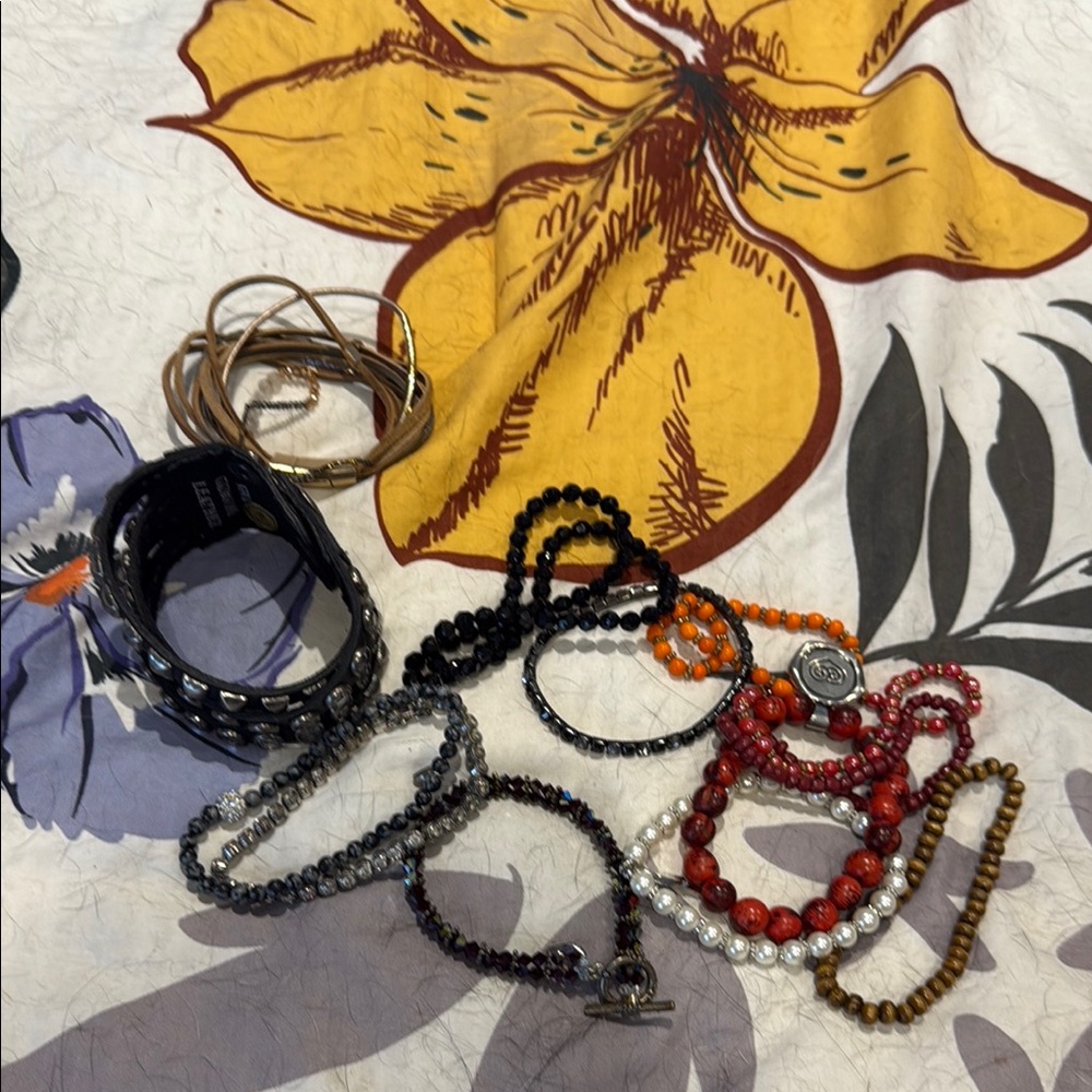 Elegant Multicolor Beaded Bracelet Set